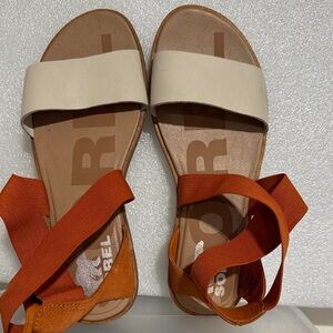 Sorel Women's Sandals in Cream and Orange